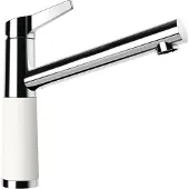 Schock Küchenarmatur "SC-510 FA", weiß (polaris), B:19,7cm H:22,7cm Ø:5,2cm, Messing, Armaturen, Küchenarmatur, Festauslauf, Schwenkbereich 360