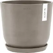 Ecopot's Blumentopf "Oslo 25 Taupe", für innen und außen: frostsicher, bruchsicher und lichtbeständig