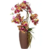 Creativ Green Kunstorchidee "Phalaenopsisarrangement in Keramikvase", bunt (grün,lila), H:70cm, Obermaterial: 100% Polyethylen, Kunstpflanzen, Kunstorchidee