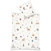 Fleuresse Mako-Satin Bettwäsche Milano Winteridylle multicolor 135x200 cm + 80x80 cm