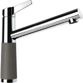 Schock Küchenarmatur "SC-510 FA", grau (asphalt), B:19,7cm H:22,7cm Ø:5,2cm, Messing, Armaturen, Küchenarmatur, Festauslauf, Schwenkbereich 360