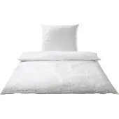 Elegante Seersucker Bettwäsche-Garnitur Chelsea 7013 Farbe Weiss Größe 135x200+80x80cm