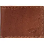 Piké Herren Geldbörse braun, 8x10x2 cm, 3-fach klappbar, 3 Sichtfächer, Vintage-Look