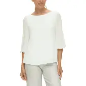 s.Oliver Black Label Klassische Bluse mit Plisseefalten