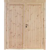 WOLF Gartenhaustür "Knut 28", Doppelflügeltür, BxH: 158,8x196,5 cm