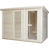 Sanotechnik Sauna "VAASA" Außensauna" geeignet für 5 Personen, Fichetnholz