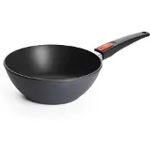 Norbert Woll Woll Diamond Lite Guss-Wok- und Rührpfanne: abnehmbarer Stiel, Ø 24 cm, 9cm hoch, Alle Herdarten inkl. Induktion