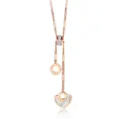 Collezione alessandro Kette mit Anhänger "Hearty" mit Perlmutteinlage