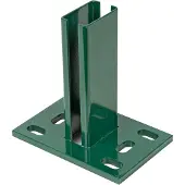 Alberts Pfostenträger, für Zaunpfosten 60x40 mm für Doppelstabmatten, Platte 150x100 mm