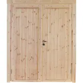 WOLF Gartenhaustür "Knut XL 40", Doppelflügeltür, BxH: 158,8x208 cm