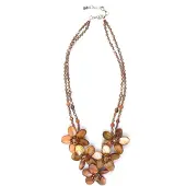 Collezione alessandro Kette mit Anhänger "Padma" Muschel-Blüten
