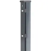 Alberts Zaunpfosten, 60x40 mm für Doppelstabmattenzaun, 240 cm, mit Flacheisen