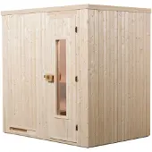 Weka Sauna "Elementsauna HALMSTAD 1" vorgefertigte Elemente, isolierte Holztür