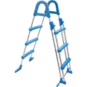 MyPool Sicherheitsleiter mit Edelstahl Holmen-Edelstahl 1,20 m 2x4 Stufen