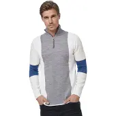 Rusty neal Feinstrick-Pullover im Colorblock-Stil mit Stehkragen