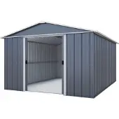 Yardmaster , Metall-Gerätehaus "Heidelberg 1013", anthrazit, 11,03 m², ohne Bodenrahmen