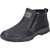 Rieker Winterstiefelette , Herren, Gr. 45, Schurwolle, schwarz, Leder, Lederimitat, Schuhe Winterstiefelette, mit beidseitigen Reißverschlüssen