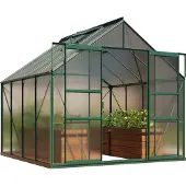 Vitavia Gewächshaus "Mars 6700", grün (smaragdgrün), B:257cm H:231,8cm T:258cm, Gewächshäuser, Gewächshaus, Alu-Profile, 4 mm Hohlkammerplatten