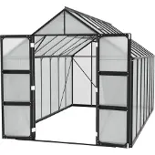 Pergart Vitavia, Gewächshaus "Domus 11500", schwarz, 11,5 m², 6 mm HKP