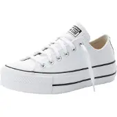 Converse Sneaker "CHUCK TAYLOR ALL STAR PLATFORM LEATHER", Damen, Gr. 39,5, weiß (weiß, weiß), Leder, Schuhe Sneaker