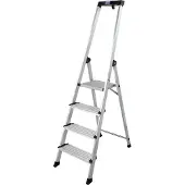 Krause Safety Stufenstehleiter mit Ablage 4 Stufen