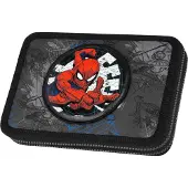 CoolPack Federmäppchen "Etui XL, Marvel, Spider Man, mit 2 Reißverschlüssen" befüllt