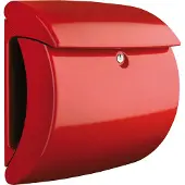 Burg wachter Briefkasten "Piano 886 R", in Klavierlack-Optik, Rot