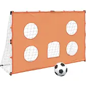 vidaXL Fußballtor für Kinder mit Zielmatte und Ball 182x62x118 cm