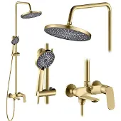 REA Duschgarnitur Marco Brush Gold