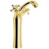 Sapho ANTEA Waschtischarmatur, hoch, mit Ablaufgarnitur, Höhe 245mm, Gold