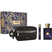 Versace Pour Homme Dylan Blue Zestaw Woda toaletowa, 100 ml + Woda toaletowa, 10 ml + Kosmetyczka