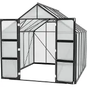 Pergart Vitavia, Aktionsangebot (inkl. 100 Euro Zubehör): Gewächshaus "Domus 8300", schwarz, 8,3 m², 4 mm HKP