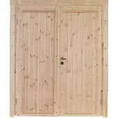 WOLF Gartenhaustür "Knut 70", Doppelflügeltür, BxH: 158,8x196,5 cm