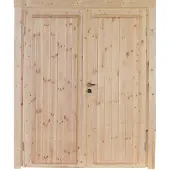 WOLF Gartenhaustür "Knut XL 34", Doppelflügeltür, BxH: 158,8x208 cm