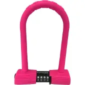 Prophete 6324 Silikon Bügelschloss - 4-Zahlen - Innenmaß: 100 x 195 mm / Bügelstärke 16mm - Level 7 - pink