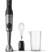 Philips Stabmixer "HR2682/00 5000 Series, mit ProMix-Technologie," 1200 W Becher und Schneebesenaufsatz; Edelstahl/Schwarz