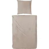 H.G. Hahn-Haustextilien Luxus-Satin Bettwäsche uni Farbe taupe Größe 200x200 cm