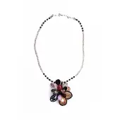 Collezione alessandro Kette mit Anhänger "Hanami" geschliffene Glasperlen