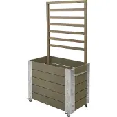Plus Raumteiler Cubic 87x50x155cm graubraun 87 x 50 x 155 cm, mit Räder
