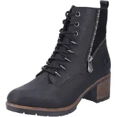 Rieker Damen Schnürstiefeletten Schwarz Synthetik Größe: 40
