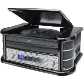 Dual Nostalgie-Stereo-Musikcenter NR 4, UKW-Radio, USB, CD-Player, Kassettenlaufwerk, schwarz