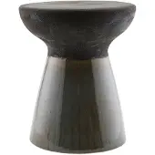 House Doctor Pablo Beistelltisch, grün/braun, 43 cm - , Pablo, Braun / Rost, für Wohnzimmer, Keramik, Design