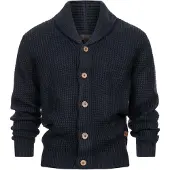 INDICODE JEANS Indicode Strickjacke Herren Grobstrick blau, XL 757435-0003-09970
