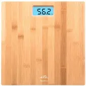 Eta Personenwaage BAMBOO ETA978090000, Standfläche aus Bambus, LCD, bis 180 kg
