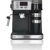 Haeger CM-145.008A, Espressomaschine, 1,2 l, Gemahlener Kaffee, 1450 W, Schwarz, Silber
