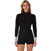 Ocean & Earth Boyleg 2 Mm Damen-langarm-shorty Mit Rückenreißverschluss