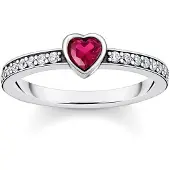 Thomas Sabo TR2448-640-10 Damenring Silber mit rotem Herz