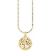 Thomas Sabo KE2220-427-39-L45V Damen-Halskette mit Tree-of-Love-Anhänger vergoldet