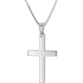 Trendor 41125 Kreuz-Anhänger für Damen und Herren 925 Silber mit Halskette