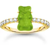 Thomas Sabo TR2459-414-6 Damenring Goldbär Grün Goldfarben